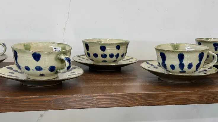 玉元工房のコーヒーカップ。取っ手付きで日常使いしやすい器