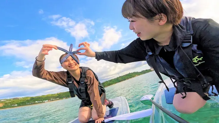 沖縄の海で出会えるカラフルな魚やサンゴなどの海の生き物。自然の豊かさを感じられる体験