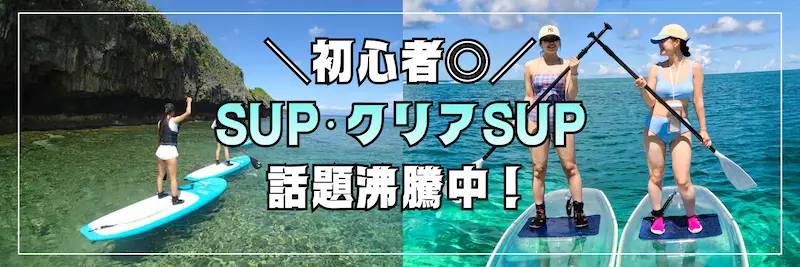 透明な海でSUPを楽しむイメージ