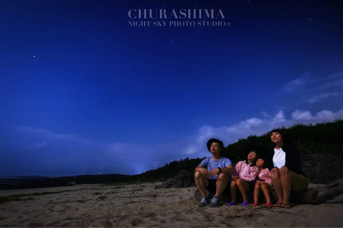 CHURASHIMA NIGHT SKY PHOTO STUDIOの星空撮影イメージ22。沖縄旅行の締めくくりにもおすすめの星空フォト。