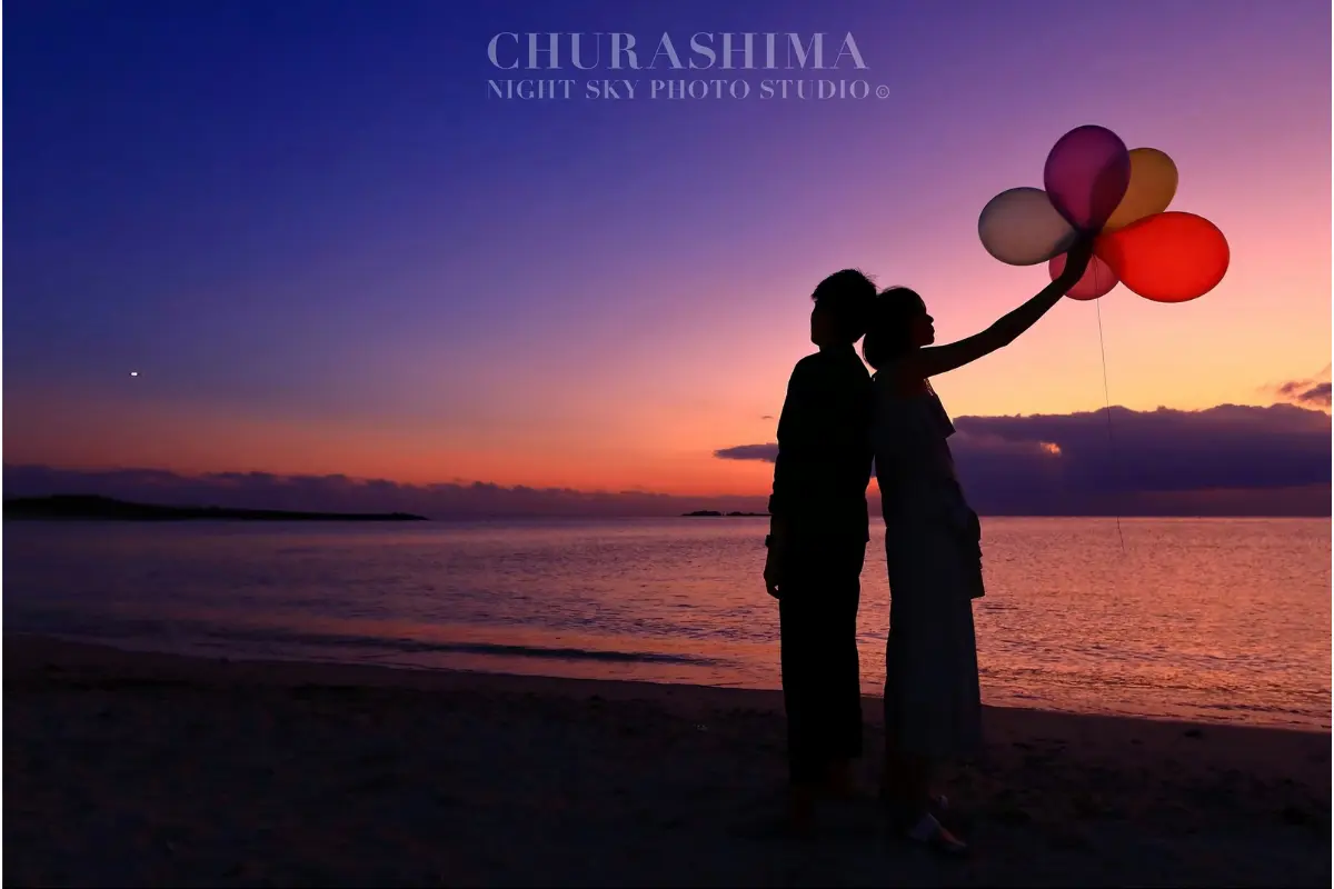 CHURASHIMA NIGHT SKY PHOTO STUDIOのサンセット撮影イメージ6。旅の思い出に残る夕景フォトの一枚。