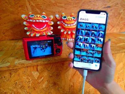 体験中に写真や動画を撮影して思い出を残すイメージ