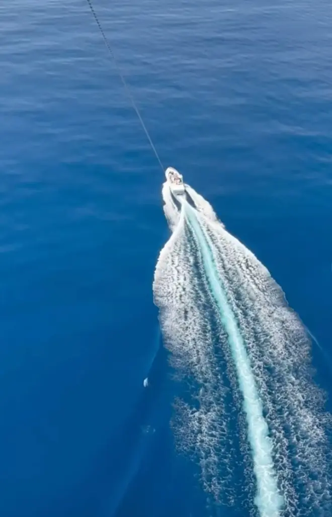 パラセーリングで見下ろす沖縄の海。広がる絶景と青いグラデーション