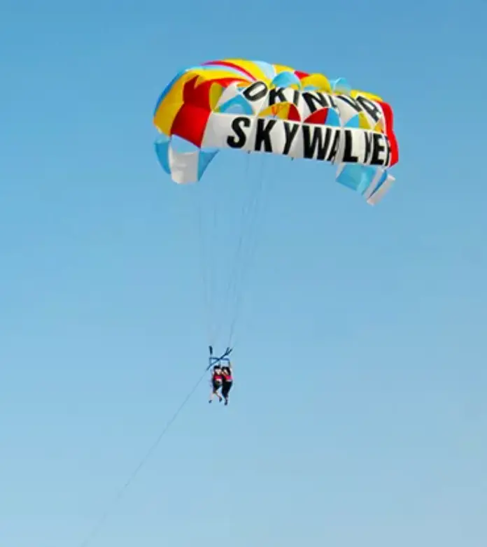 ロープ長さを選べるサウンドパラセーリングのイメージ