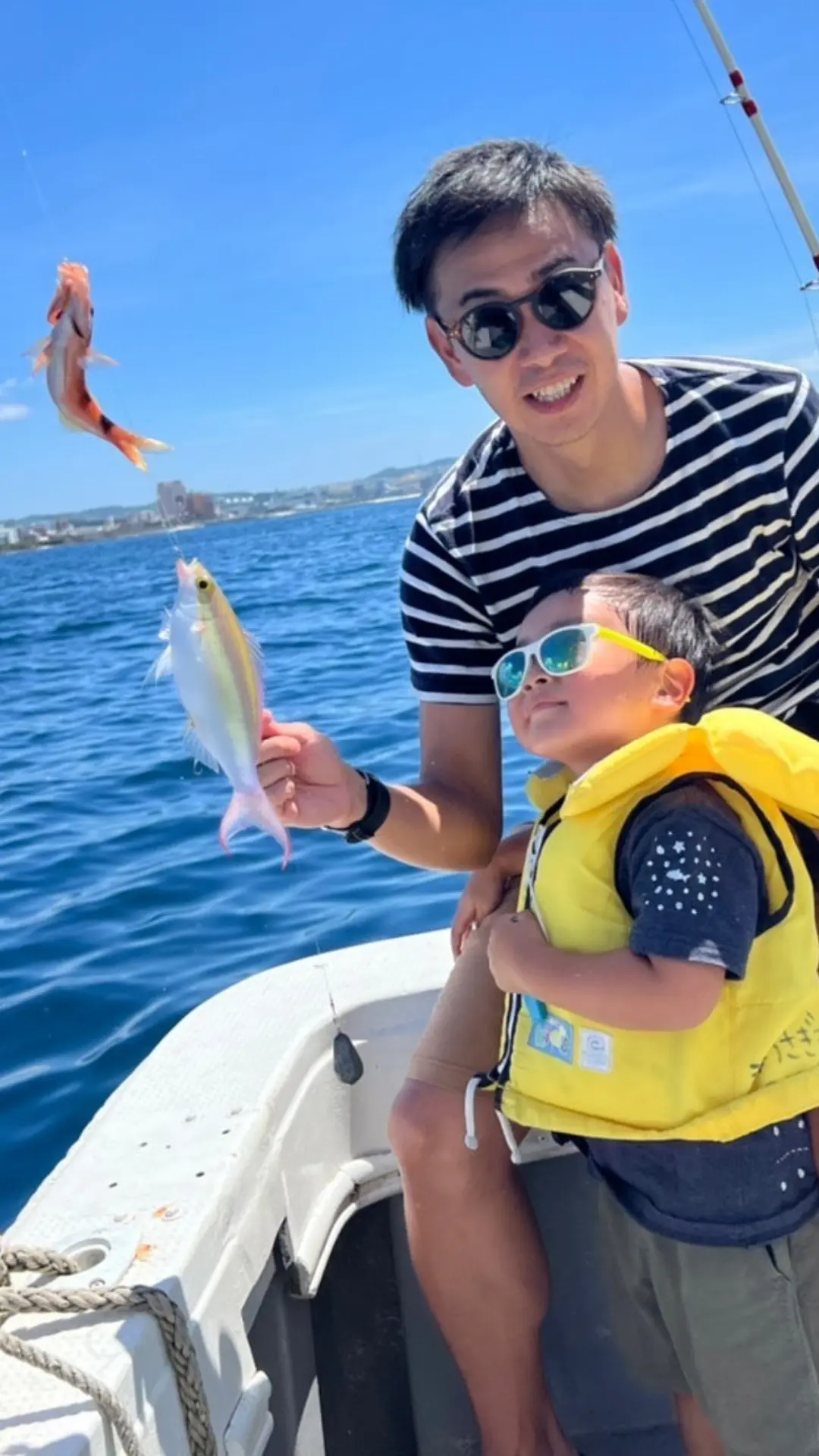 海うさぎ・海あしびの船釣り体験の様子