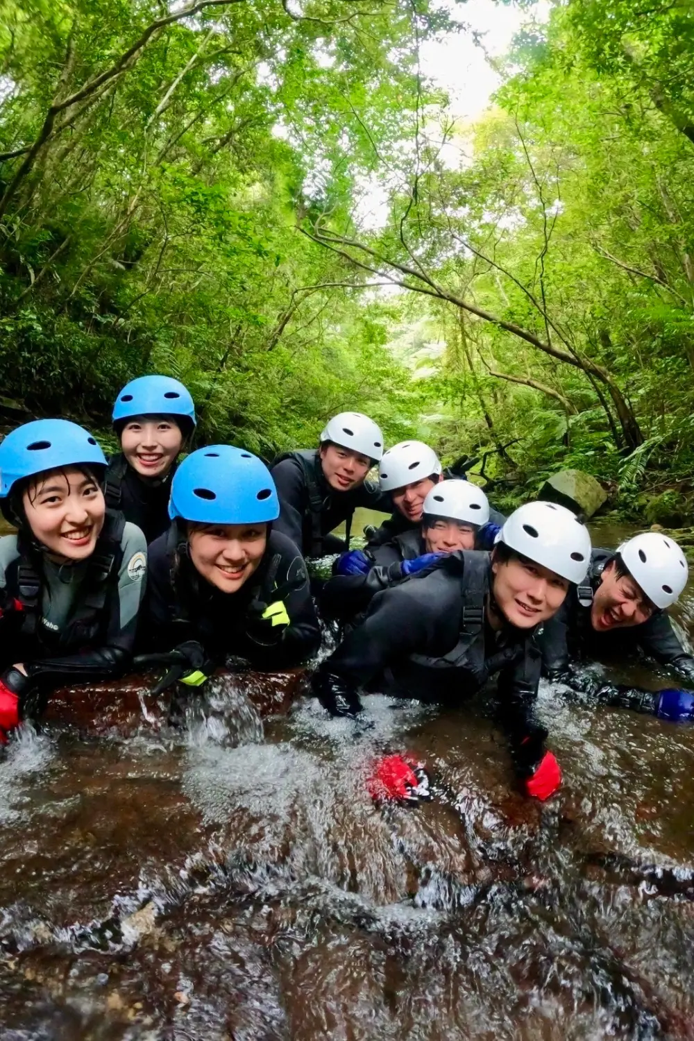 わくわく屋 沖縄のギャラリー画像7。沖縄北部の自然の中で遊ぶアドベンチャーツアーの様子。